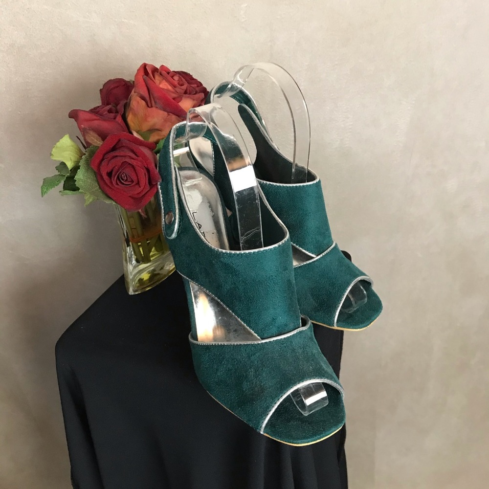 C Label | Square Toe Heels | Green | 9